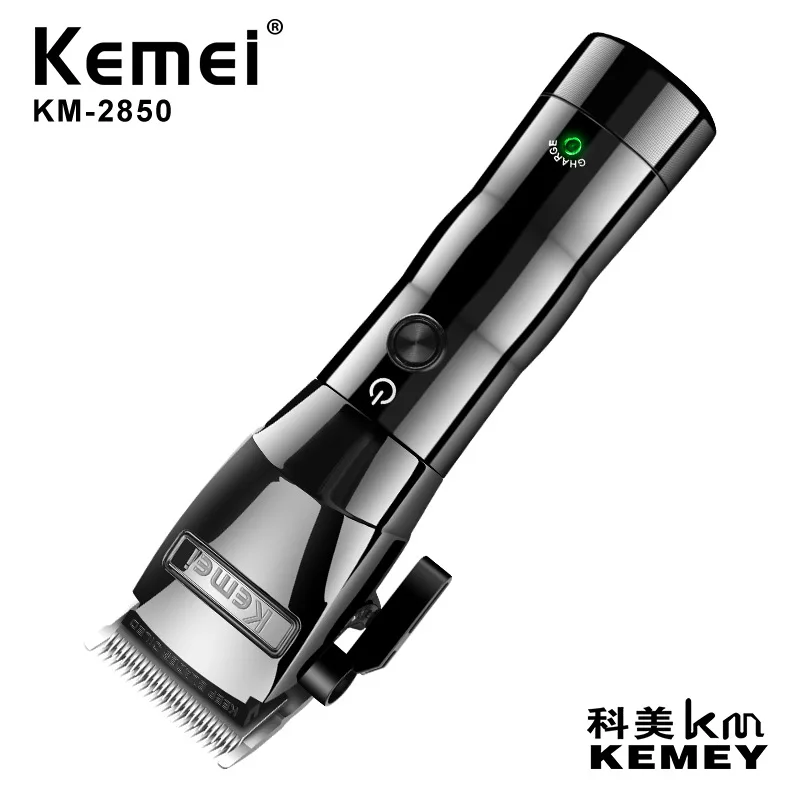 Kemei машинка для стрижки волос KM-2850 золотого тела металлическое Регулируемое лезвие из углеродистой стали профессиональная электрическая машинка для стрижки волос