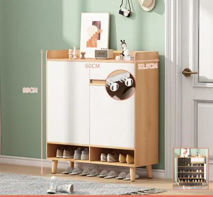 Modern Sturdy and Durable Multi Specification Multi Door Wooden Dustproof Storable Shoe Cabinet