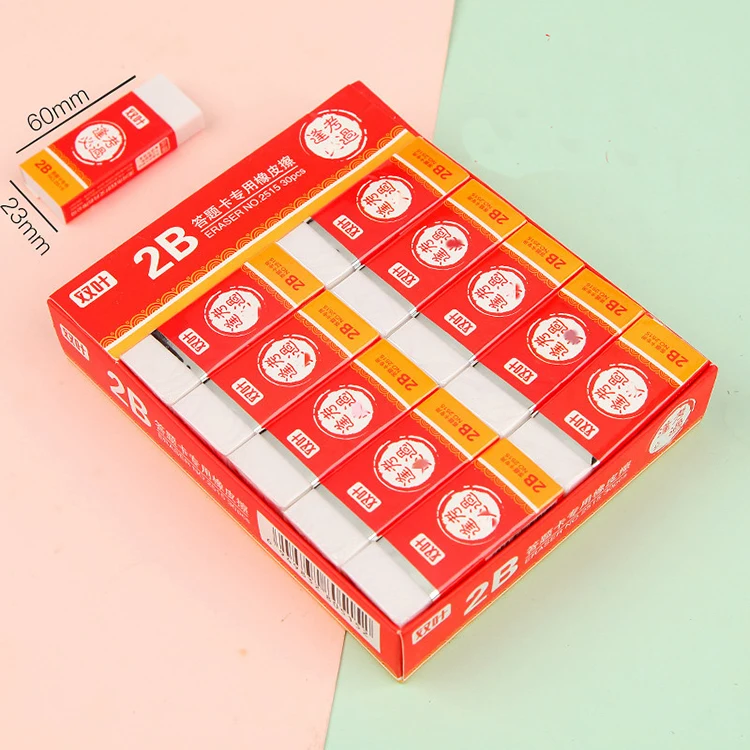 Office Soft Pencil Erasers Custom Promotion School Rectangle Pencil