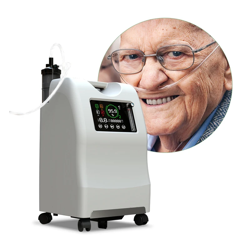 Ce Iso Certification 10lpm Medical Grade Oxygen Concentrator With Big LCD Display  And Voice Function
