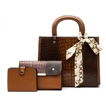 Wholesale ladies handbags set Manufacturer Custom purse hand bag Fashion Pu Leather 2022 luxury bags women handbags ladies