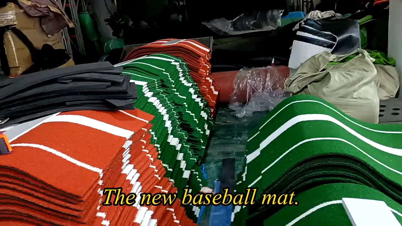 Pro Baseball Softball Pitching Mat Lane Batting Trainer Mat Baseball Field Turf Mats With Non