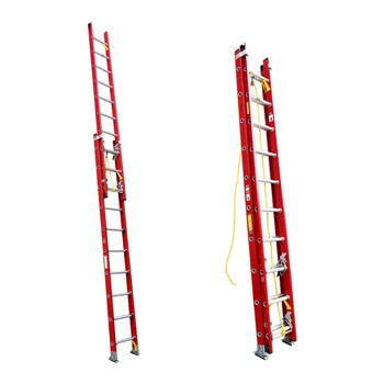 Chinese Lightweight Aluminium Fiberglass Telescopic Extension Ladder Two-Section for Insulation