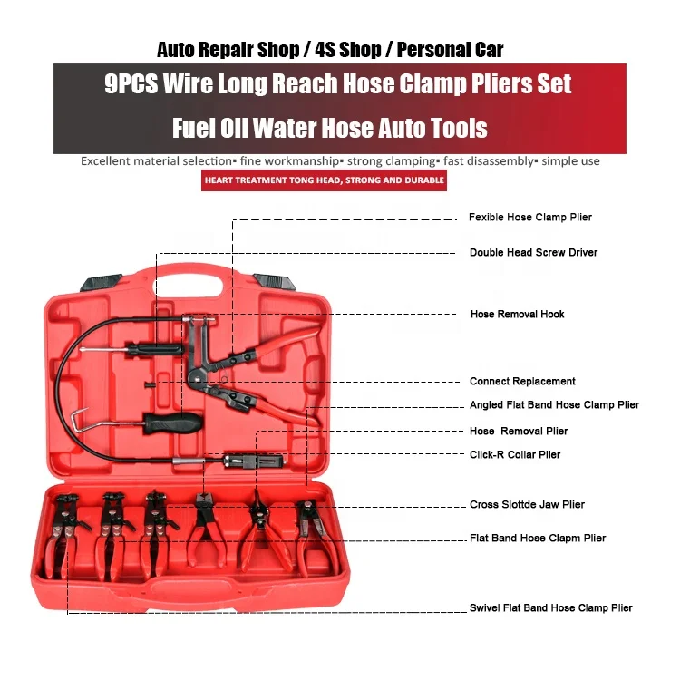 wire long reach hose clamp pliers