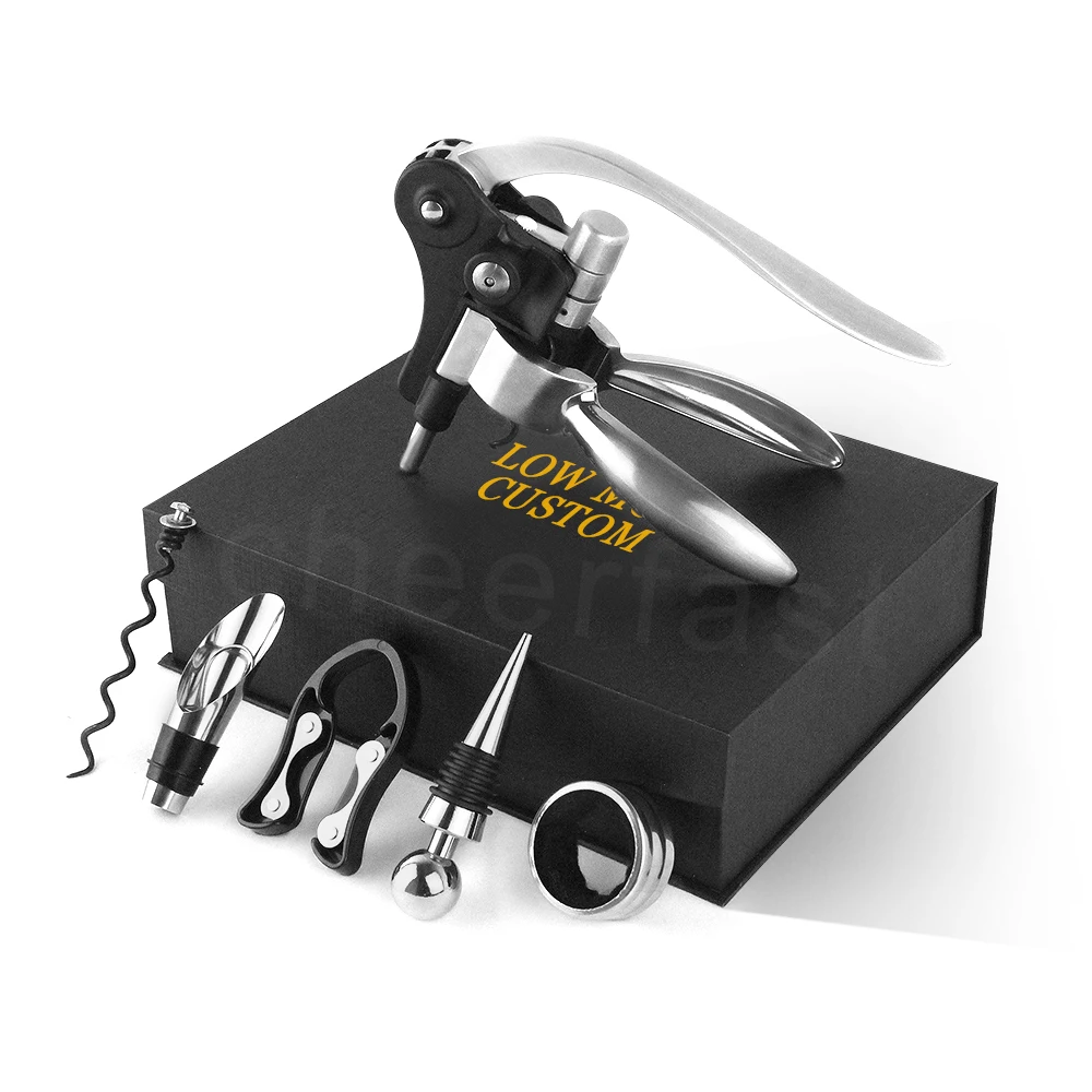 Cheerfast Rabbit Heavy Leverage Opener Set Silver Rabbit Corkscrew