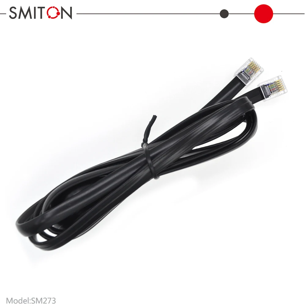 Телекоммуникационный RJ11 RJ12 RJ45 плоский телефонный кабель 6P6C-5M