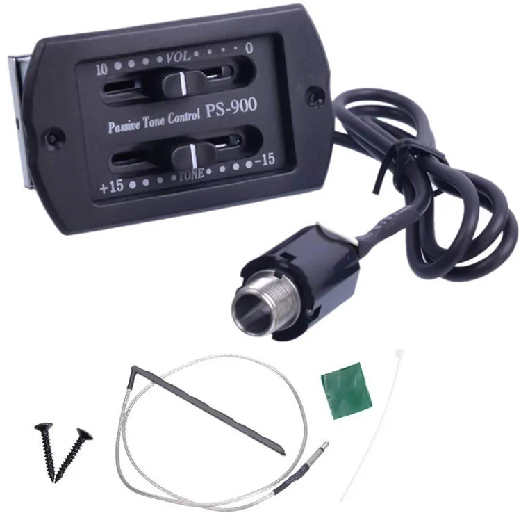Wholesale 2band Guitar Preamp Eq Acoustic Guitar Ps900 Tuner Piezo Equalizer System Pickup Sets