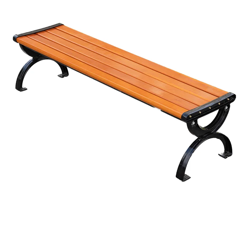 High-quality and durable outdoor park chair and bench made of anticorrosive wood featuring a backless design