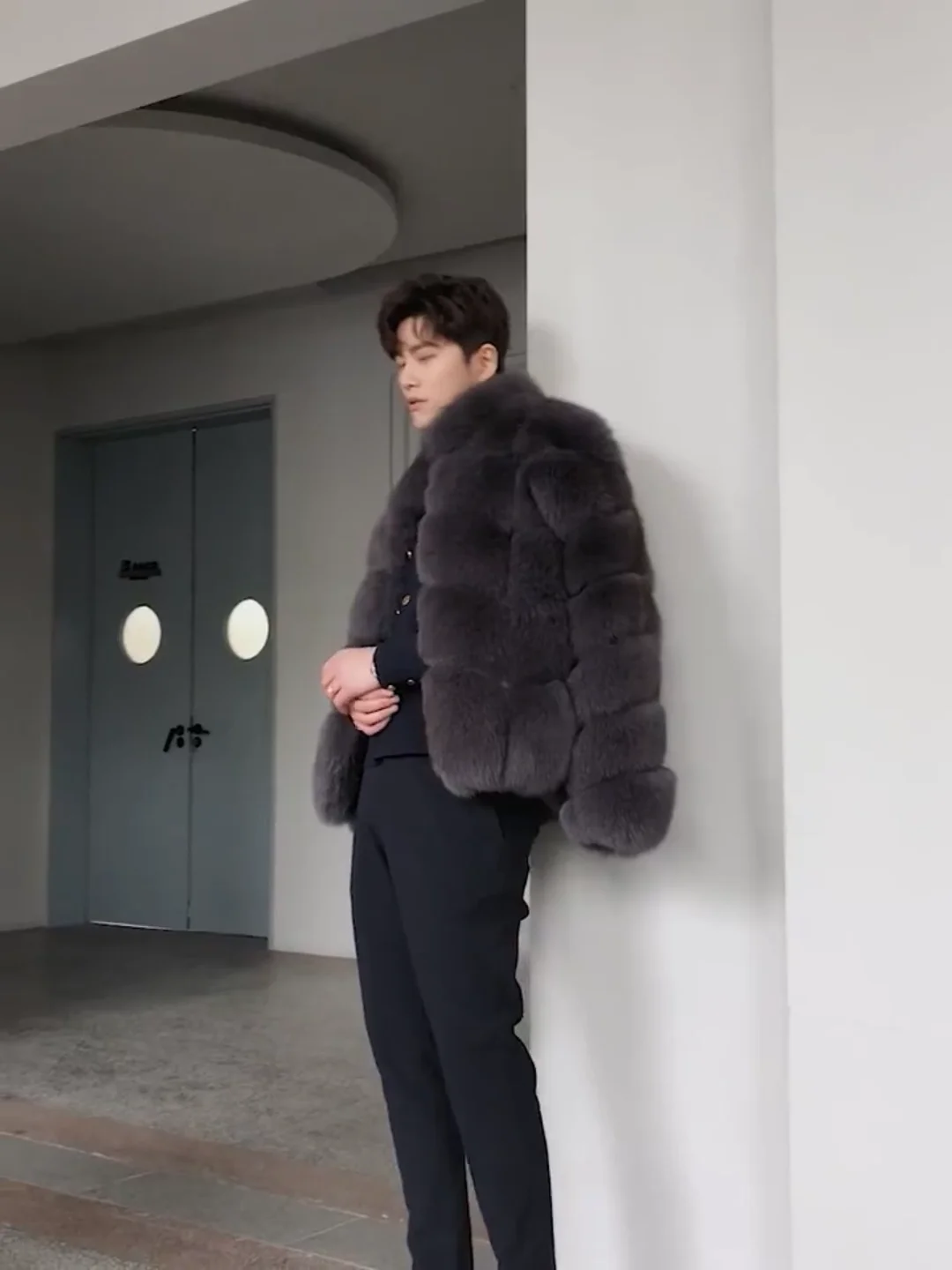 winter fashion 2021 men's wear fur