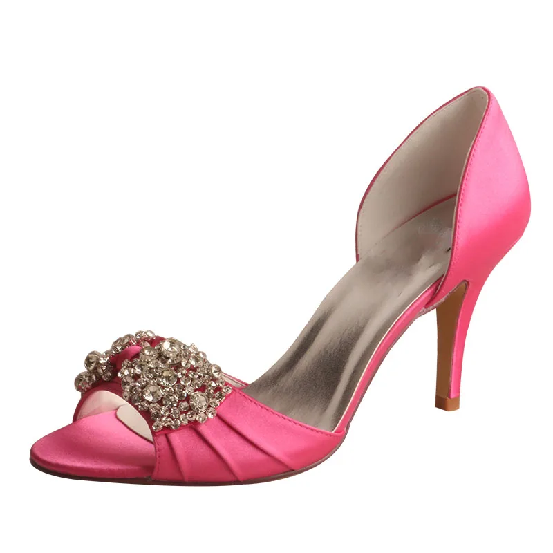Zapato cuña salon piel rosa palo salmon - D-Chicas