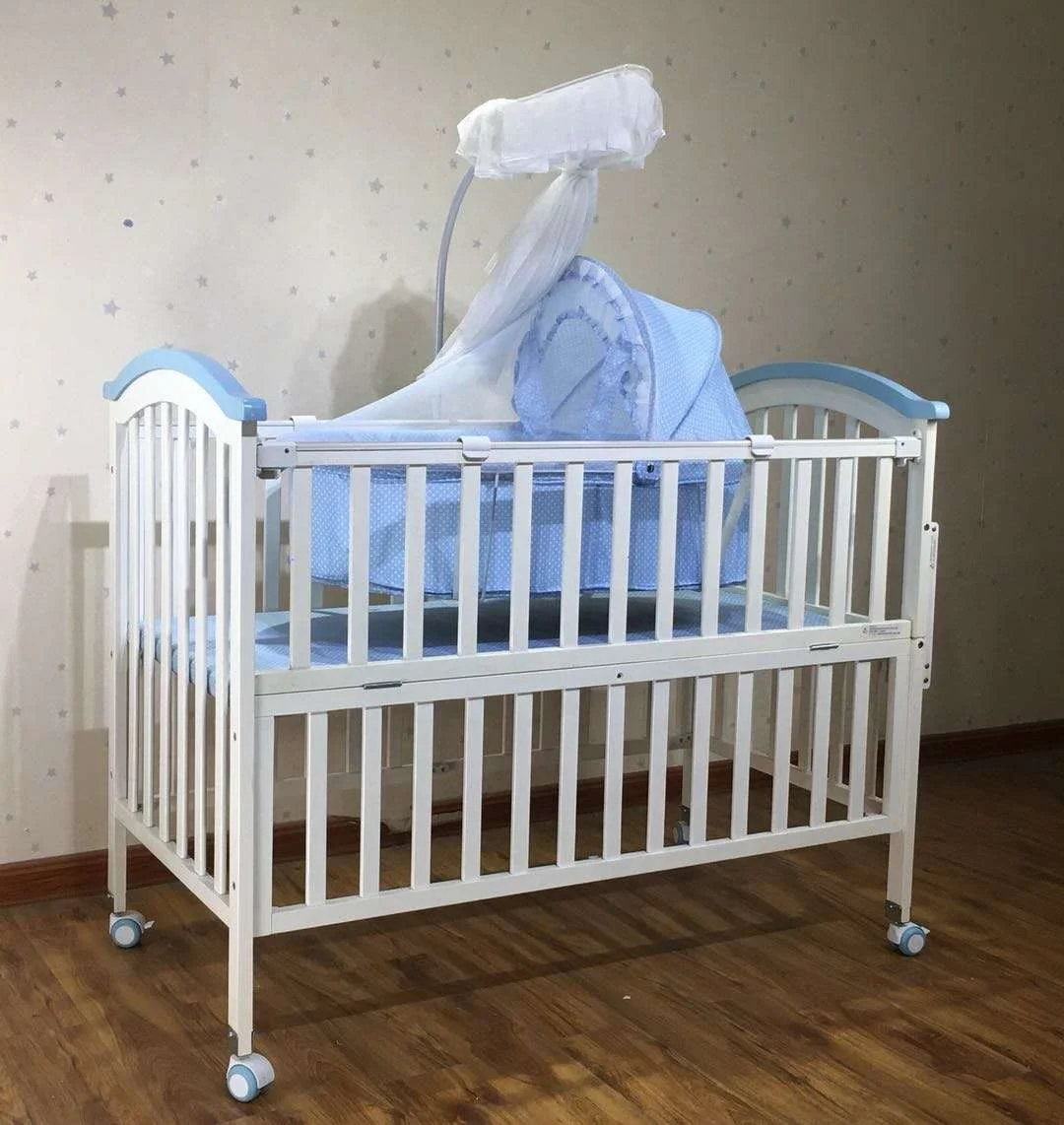 Latest Design High Quality Large Baby Wooden Beds Baby Crib Matched With Wheels And Mosquito Nets Hotsale Baby Cot Bed Buy Baby Crib