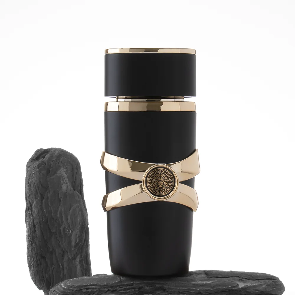 Custom Empty Unique Cologne Bottle Matte Black Perfume Glass Bottle Arabic Style 100ml Perfume Bottle