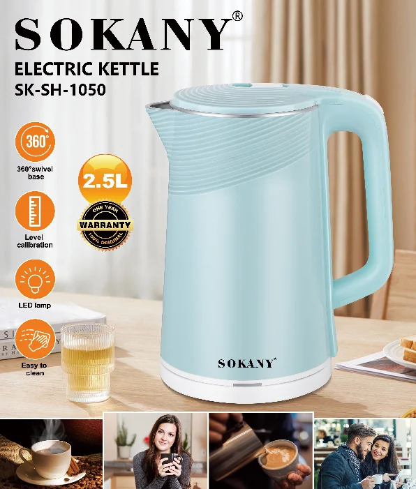 Electric Kettles Cordless 2000w Water Stainless Steel Electrical Ss