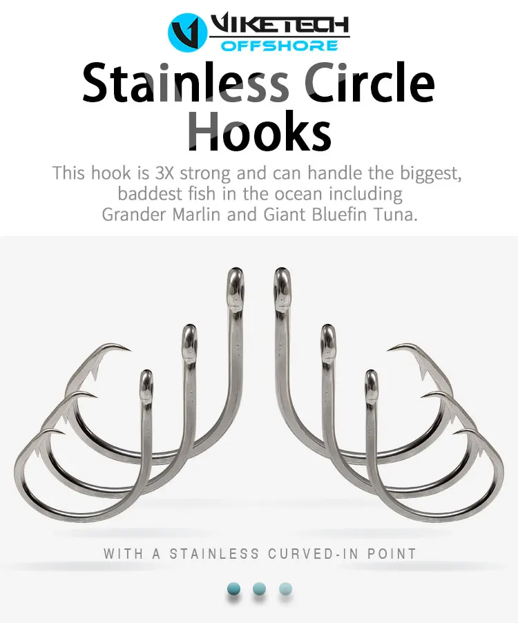 thumbnail image 2 of 20 Pack Gerry's Tackle GT 9/0 Stainless Steel Big Game Tuna Hooks 7691S 2 of 3