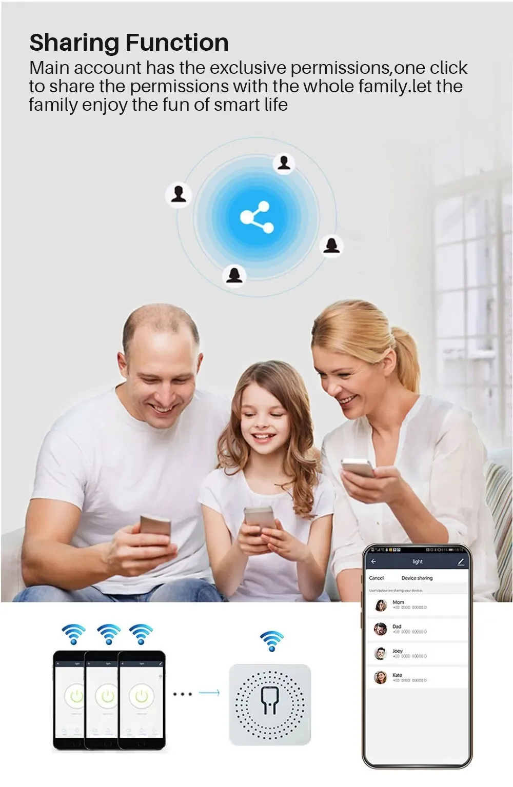 Bingoelec Mini Smart Switch No Buttons Breaker Tuya Google Voice Smartphone Control Smart Light Switch