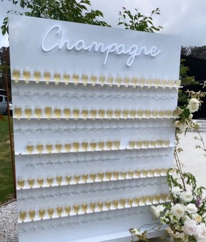 Ripiani in Acrilico Trasparente per Vino con 10 Fessure