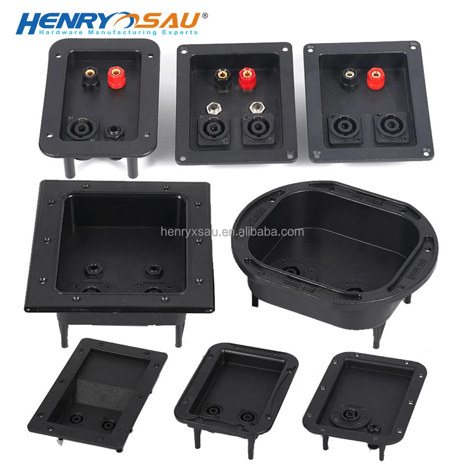 Plastic Speaker Junction Box Sound Box Jack Plate Connector Parts Audio  Installation Board Input Wiring Cup Nut Locking Plate