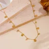 Gold with smile face necklace
