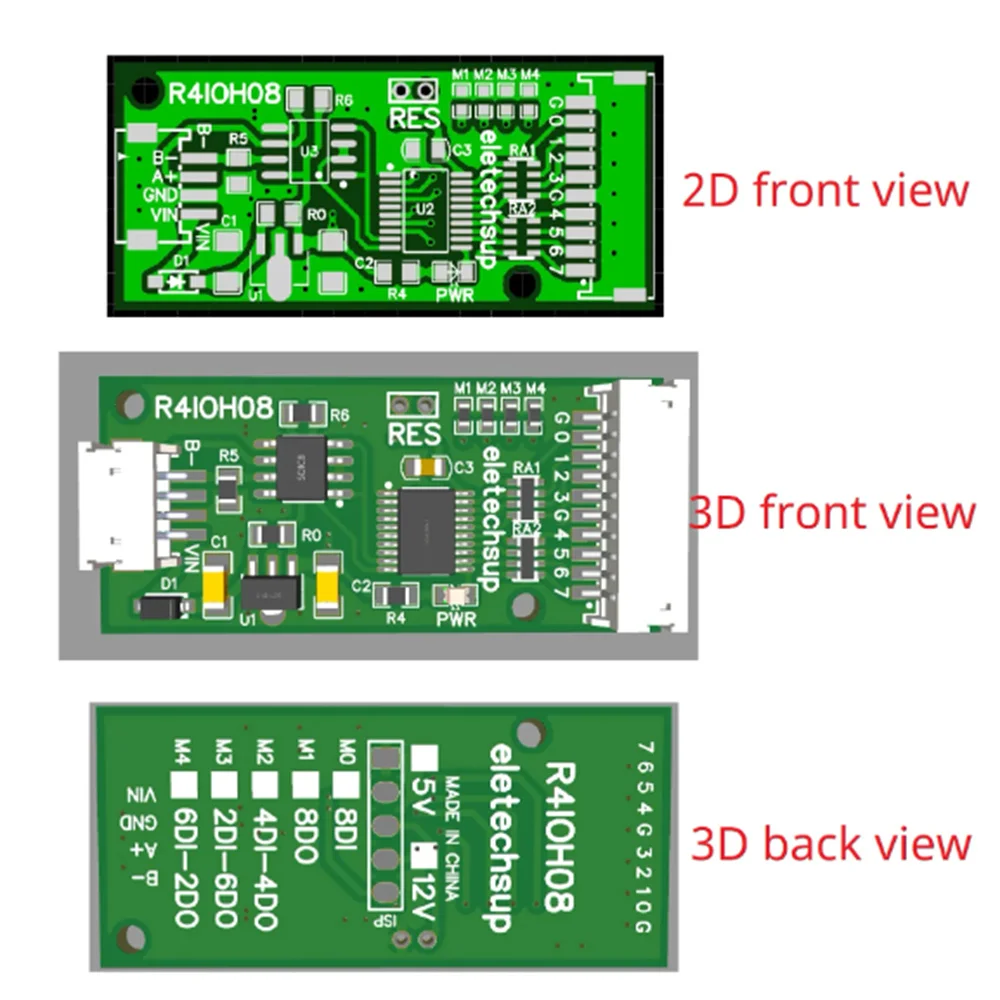 8ch Dc 5-24v Rs485 Multifunctional Di-do Module Digital Npn Pnp Input ...