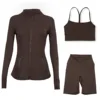 Costume pantalon cinquième en forme de Y à col montant vert armée