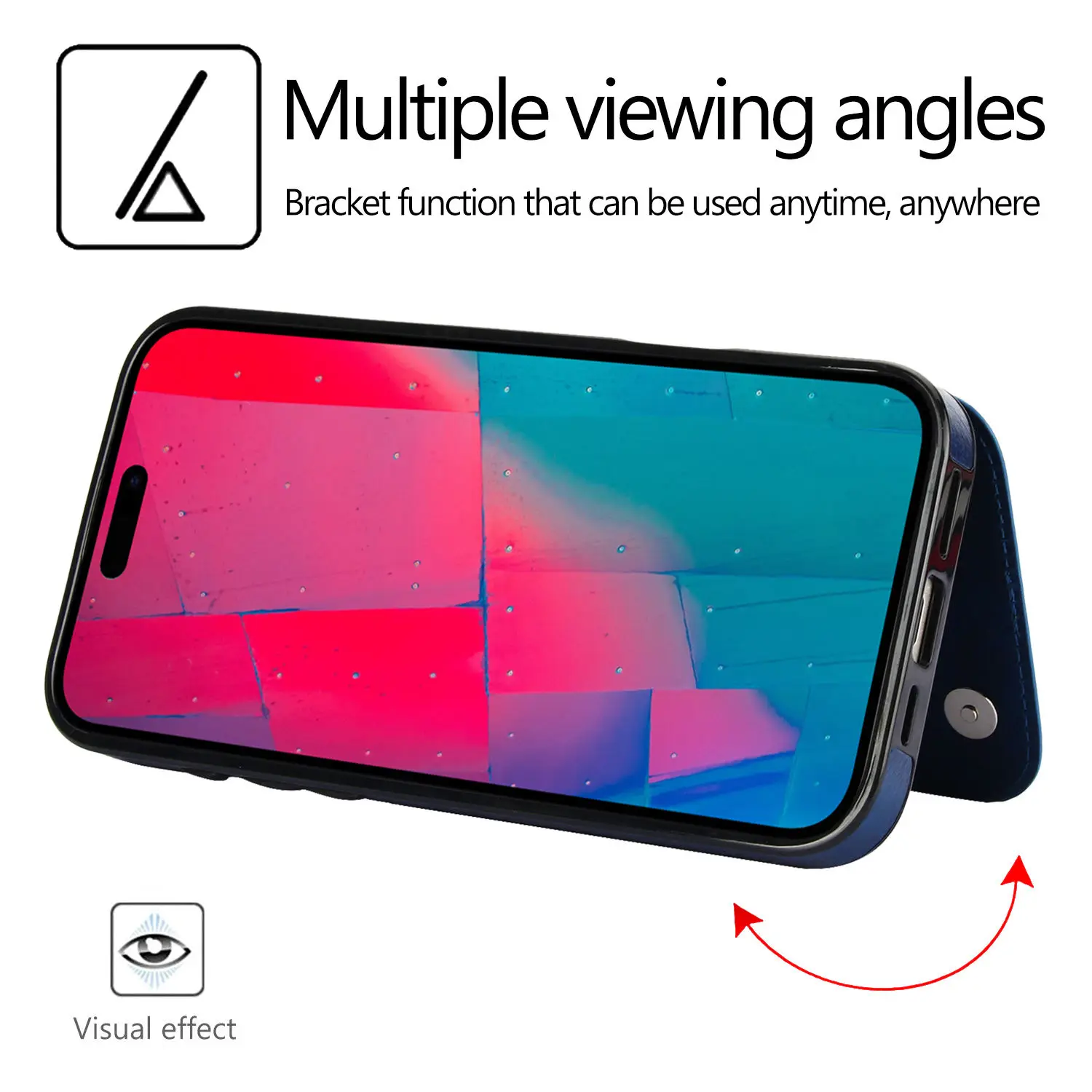 product retro style magnetic pu leather wallet phone case with card slot business holder for iphone 16 15  14 pro max leather cover-4
