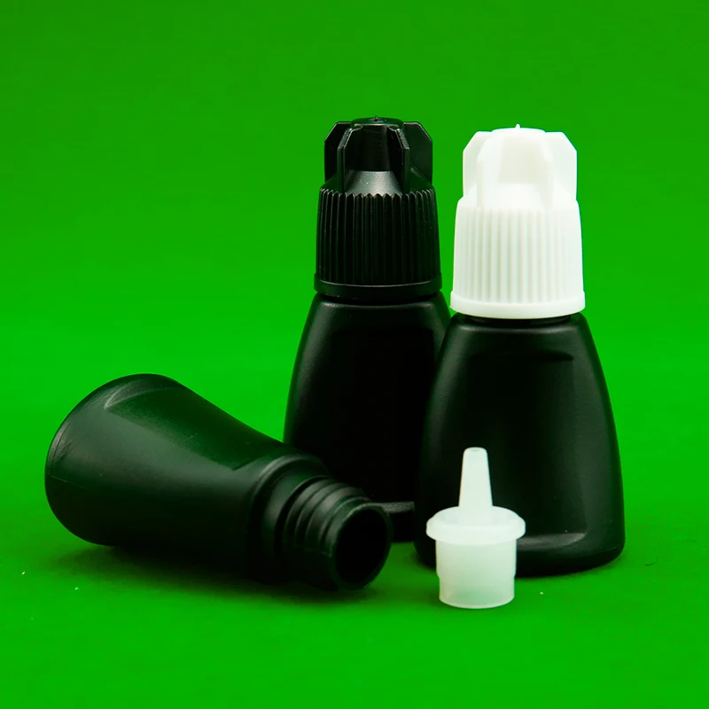 10ml プラスチックキャップ グルーボトル 漏れ防止ジャー まつげエクステ用容器 HDPE 空ボトル