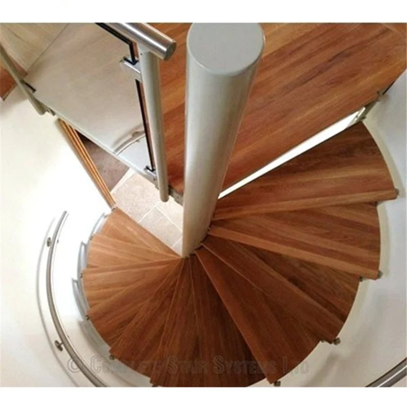 DAIYA Spiral Stair Dwg with Tempered Glass Railing