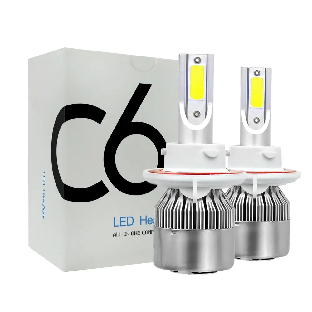 Factory Price Car Head Lights 72W 7600LM COB Chip H1 H4 H7