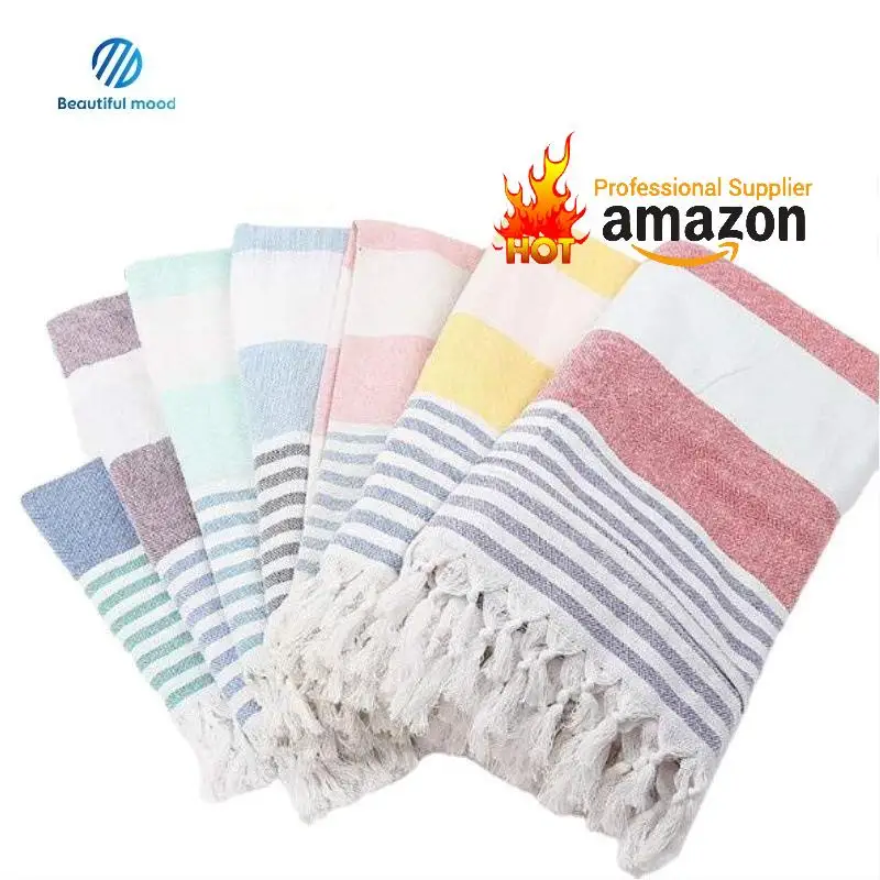 High Quality Peshtemal Custom 100180cm 200gsm Cotton Turkish Beach Towel Buy Turkish Beach 