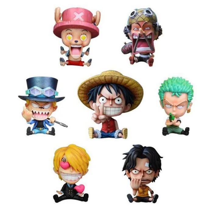 UFOGIFT Japanese Anime Small Mini Desk Decoration Luffy Figure PVC Action Figure Luffy Zoro