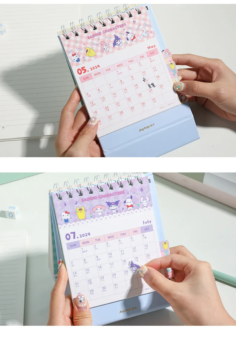 2024 Bookmark Desk Calendar Cute Cartoon Calendar Student Office