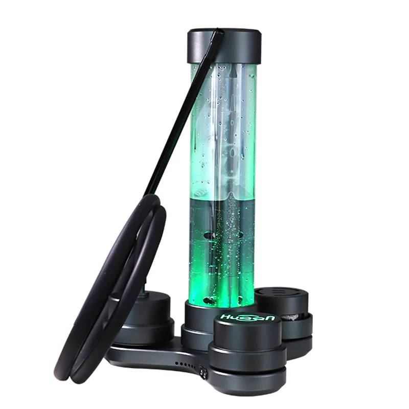 Wholesale Top Level Luxury Automatic Color Change Aluminum Shisha Hookah Smoking Gift Set with LED Light for Rich People Only