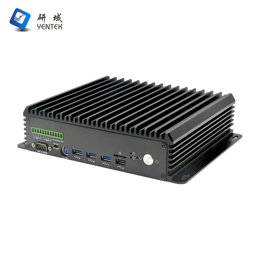 Embedded Industrial Pc DIN Rail GPIO Intel I3 I5 I7 J6412 HD VGA 2 LAN 6 RS232 485 DB9 COM Win10 Linux Fanless Desktop Computer