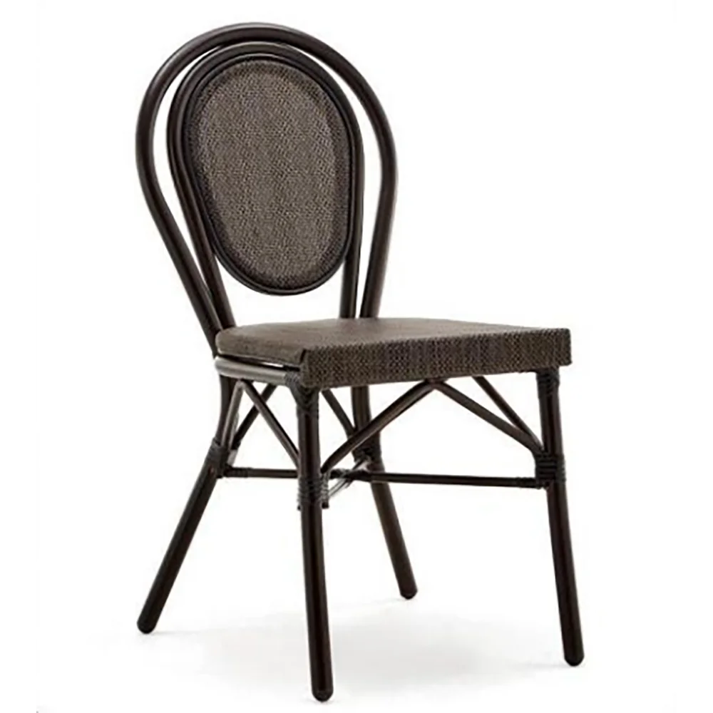 product modern outdoor metal frame garden dining chairs waterproof stackable-0