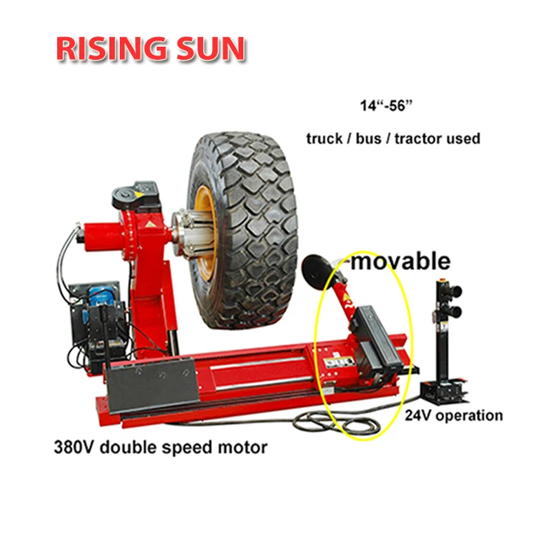 Сверхавтоматический шиномонтажный станок с двойной скоростью, 56 дюймов, для ремонта грузовых автомобилей