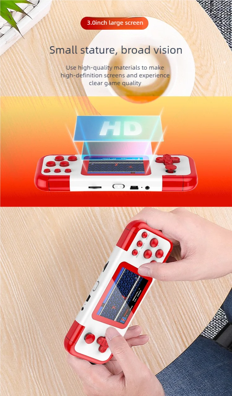 2025 A12 Pocket Game Console 3.5'' IPS Screen 666in1 Classic Arcade Games Support TV Output 2 Player Portable Handheld Console