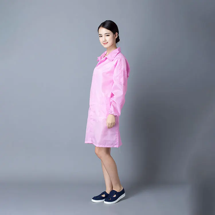 Factory Direct Anti-Static ESD Smock Gown Cleanroom Working Safety Clothing for Electronic Lab for Cleanroom Use