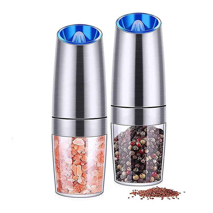 Electric Salt and Pepper Grinder Set, Automatic Salt and Pepper