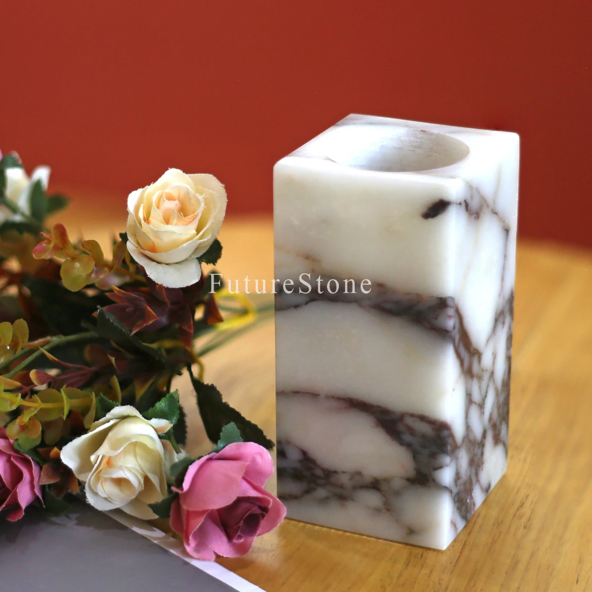 Natural Calacatta Viola Marble Vases - Designer Flower Vases