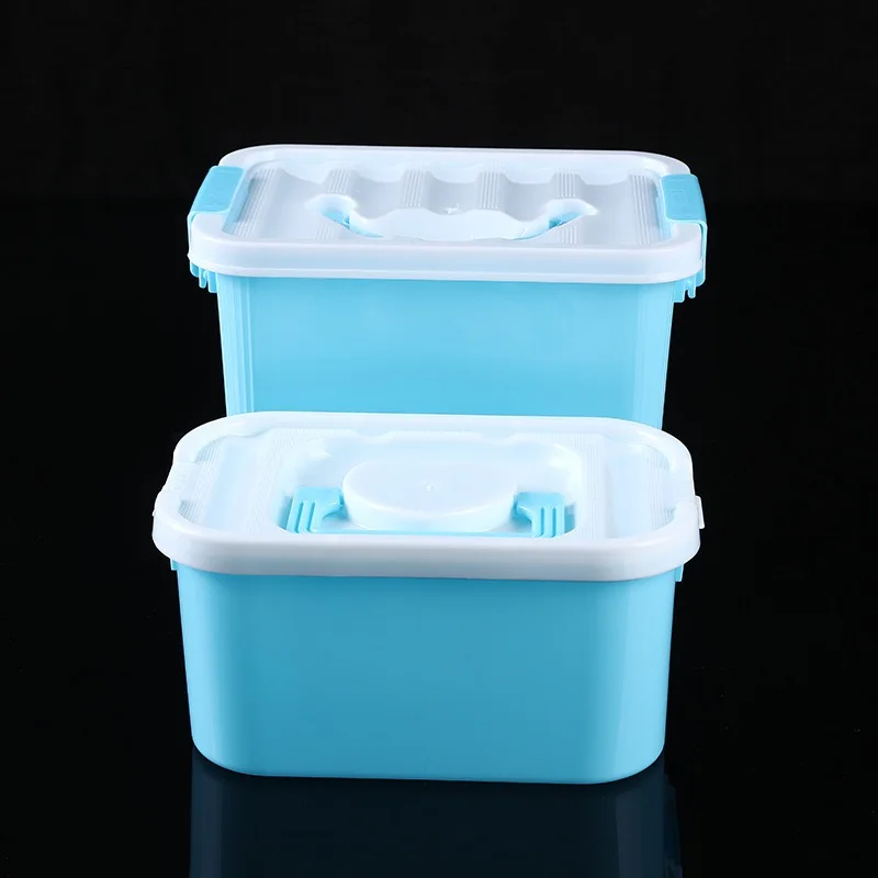 PP Food Grade Clear Plastic Storage Box with lid Carrying Case Desktop Storage Box Makeup box manufacture