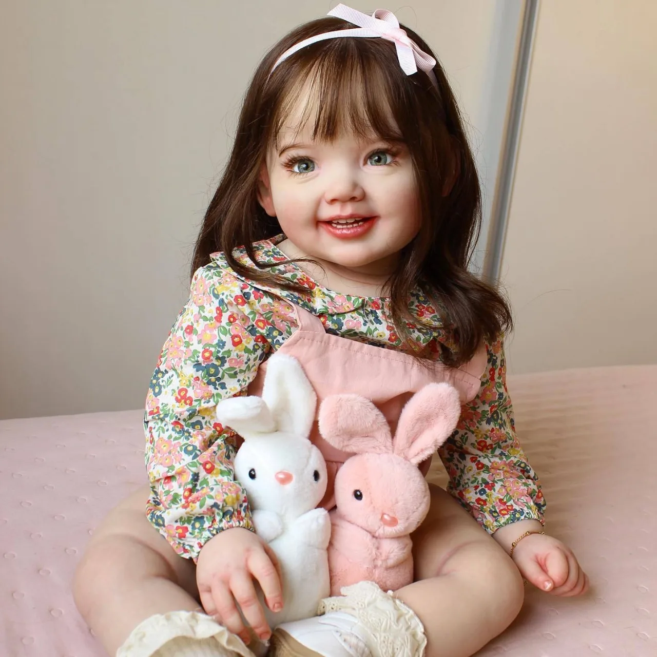 2024 New Product 70cm Full Body Soft Cloth Reborn Baby Girl Smile Doll High Quality Handmade Doll