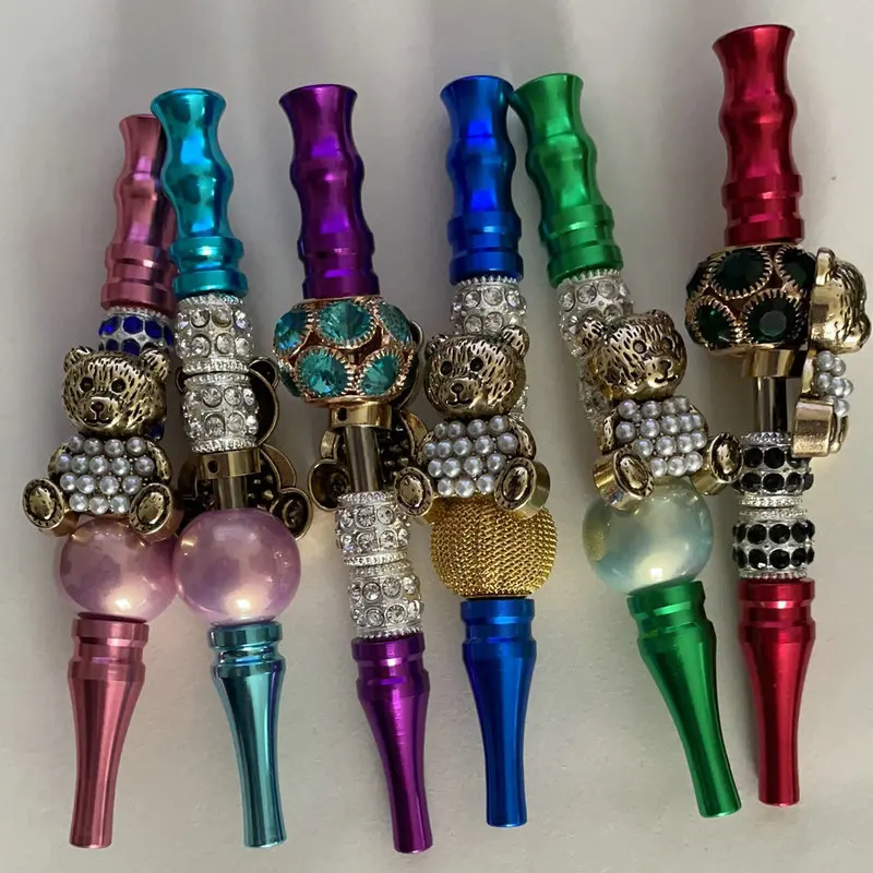Bear Hookah Shisha Tips Rhinestone Diamond Hookah Holder Hookah Shisha