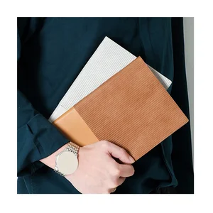 Hot Sales Customizable A5 Vegan Leather Journal Notebooks Handmade Business Planner Soft Cover Sewing Binding Gift