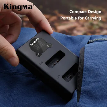 KingMa-NB-13L Battery LCD Dual USB Charger for Canon G7X2 G7X3 G5X G9X G9X2 SX720 SX620 SX730 HS G1X3 G1 Mark II NB13L Battery detail image