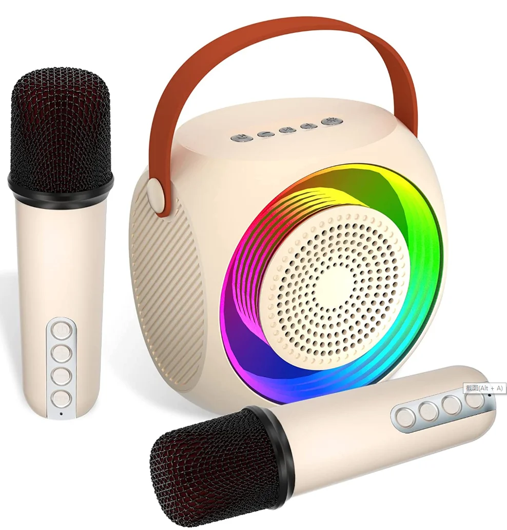 Kids Karaoke Machine With Microphone Plastic Speaker Party Home Ktv