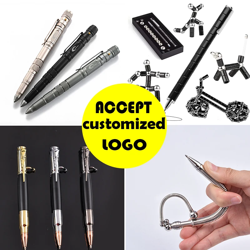 Promotional Custom Metal Click Slim Pens with Rose Gold