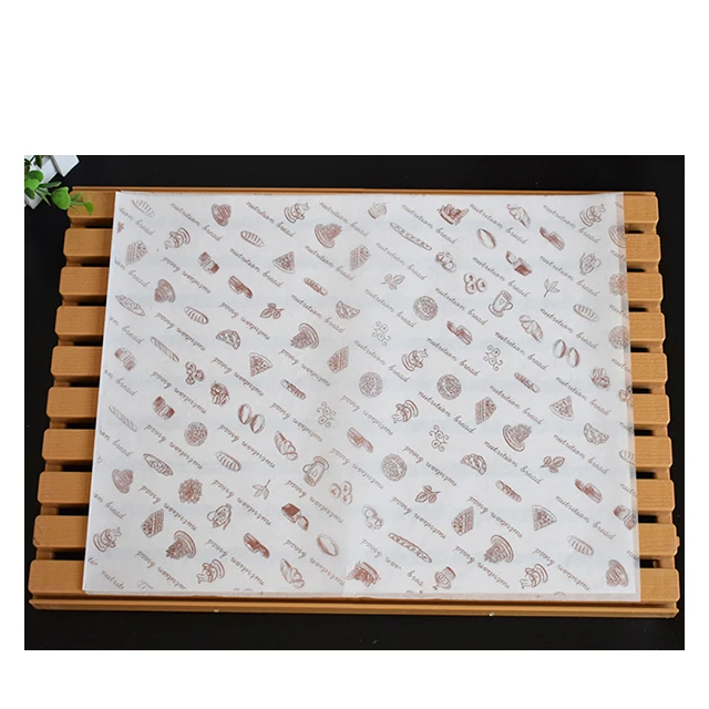 Factory wholesale food packaging paper fast food wrapping paper wax paper for hamburger fried chicken