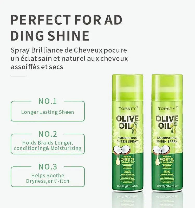Olive Oil Oil Hair Protectant Spray From Heat Flat Iron Straightening Prevents Damage Dryness Breakage Split Ends