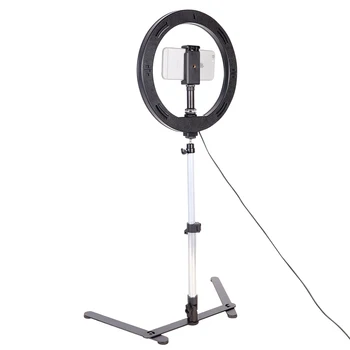 Kaliou Smartphone Table Live Broadcasting Stand Holder Led Light Tripods,Ring Lamp Stand detail image