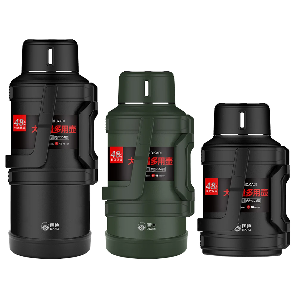 Stainless Steel 3000ml Vacuum Flask Double Wall Insulated Sports Water Bottle for Hiking Travel Camping Outdoor Activities
